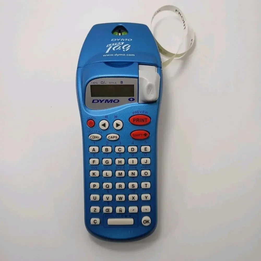 Dymo Letra Tag Label Maker Handheld Blue